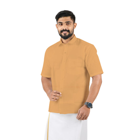 Saffron Colour Half Sleeve Shirt