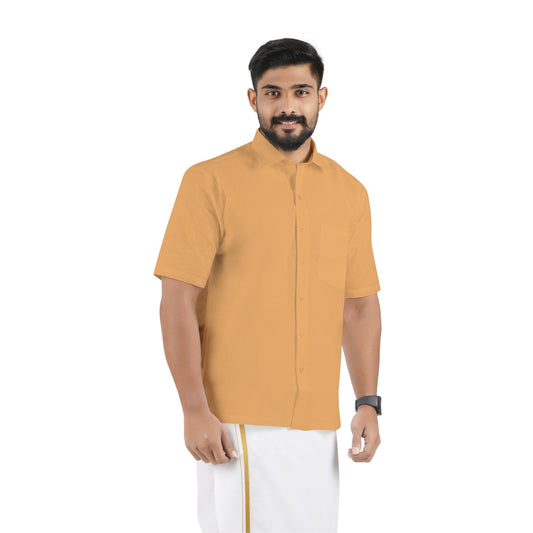 Saffron Colour Half Sleeve Shirt