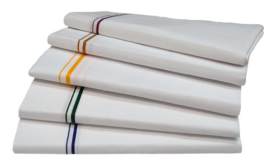 Men's Small Border Dhoti (3 Pcs)