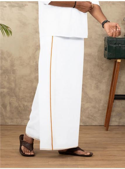 Men's Small Border Dhoti (3 Pcs)